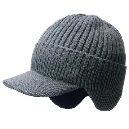 Warm Ear Protection Hat Men's Thickened Woolen Cap